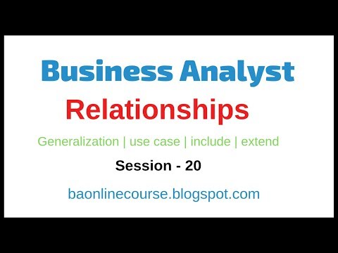 Business Analyst UML Relationships Tutorial | Generalization | Use Case | Include | Extend Tutorial