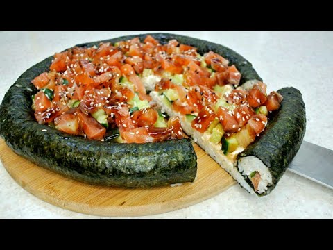 СУШИ ПИЦЦА рецепт суши в домашних условиях - SUSHI PIZZA