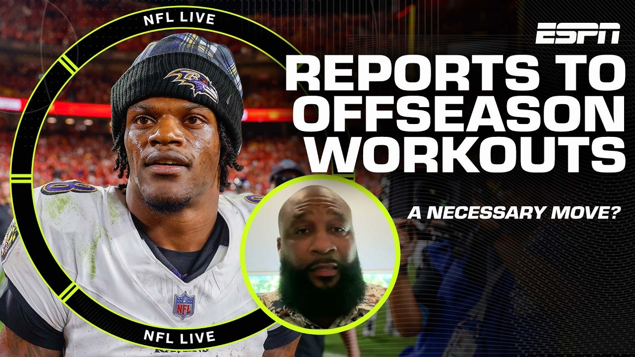Lamar Jackson showing up for offseason workouts is necessary! - Marcus Spears | NFL Live