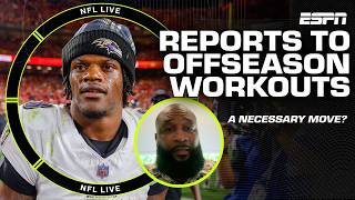 Lamar Jackson showing up for offseason workouts is necessary! - Marcus Spears | NFL Live