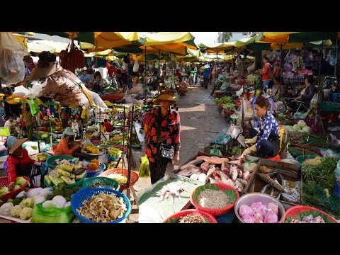 Century Plaza Food Market in The Morning - Plenty Beef, Pork, Fish, Fresh Vegetable & More Seafood