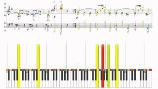 Prokofiev - Romeo and Juliet - Color Wheel Electronid Sheet Music Reading Animation - Piano Keyboard