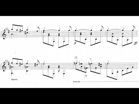 Gentil Montaña - Suite Colombiana No. 2 for Guitar: III. Bambuco (Score video)