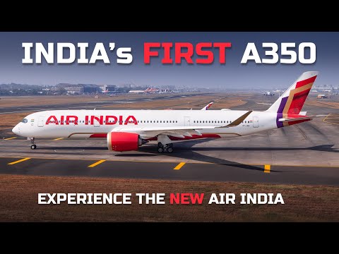 Brand New Air India Airbus A350's Inaugural Flight | Mumbai Airport | Plane Spotting [4K]