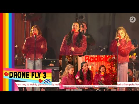 K3 live optreden en interview live bij Radio 2 in Roeselare met Hanne Marthe en Julia 