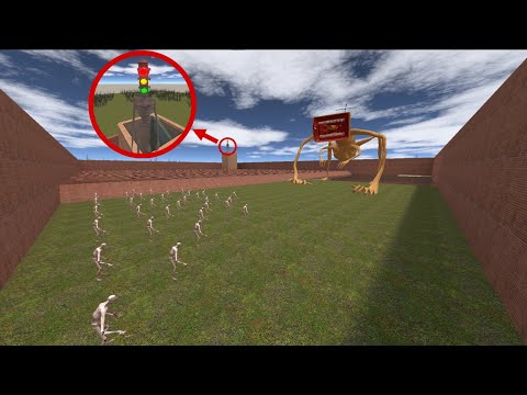 Garry's Mod: MEGAHORN vs SCP 096 vs Traffic Light Head! 