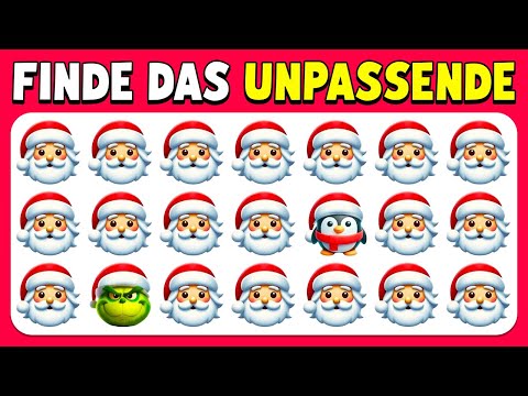 🎅 WEIHNACHTSQUIZ 🎄 Finde die UNTERSCHIEDE 👀 Finde das UNPASSENDE 🌟 Errate das WORT mit EMOJIS ❄️