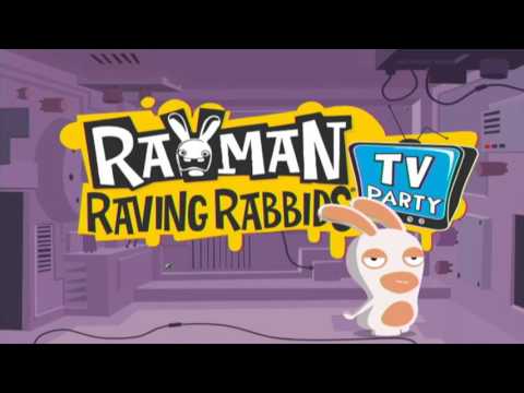 Rayman Raving Rabbids TV Party Title Screen (2010, Ubisoft)