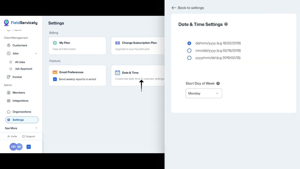Account Settings Overview | FieldServicely