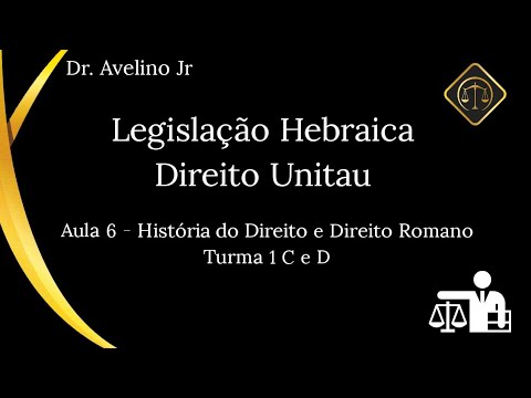 Ciências Jurídicas - Legislação Hebraica - Direito UNITAU>