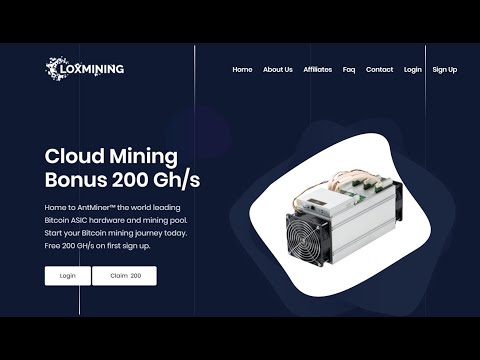 Lox Mining, Cloud Mining, Free 200 GH/s on first sign up, + Баунти программа.