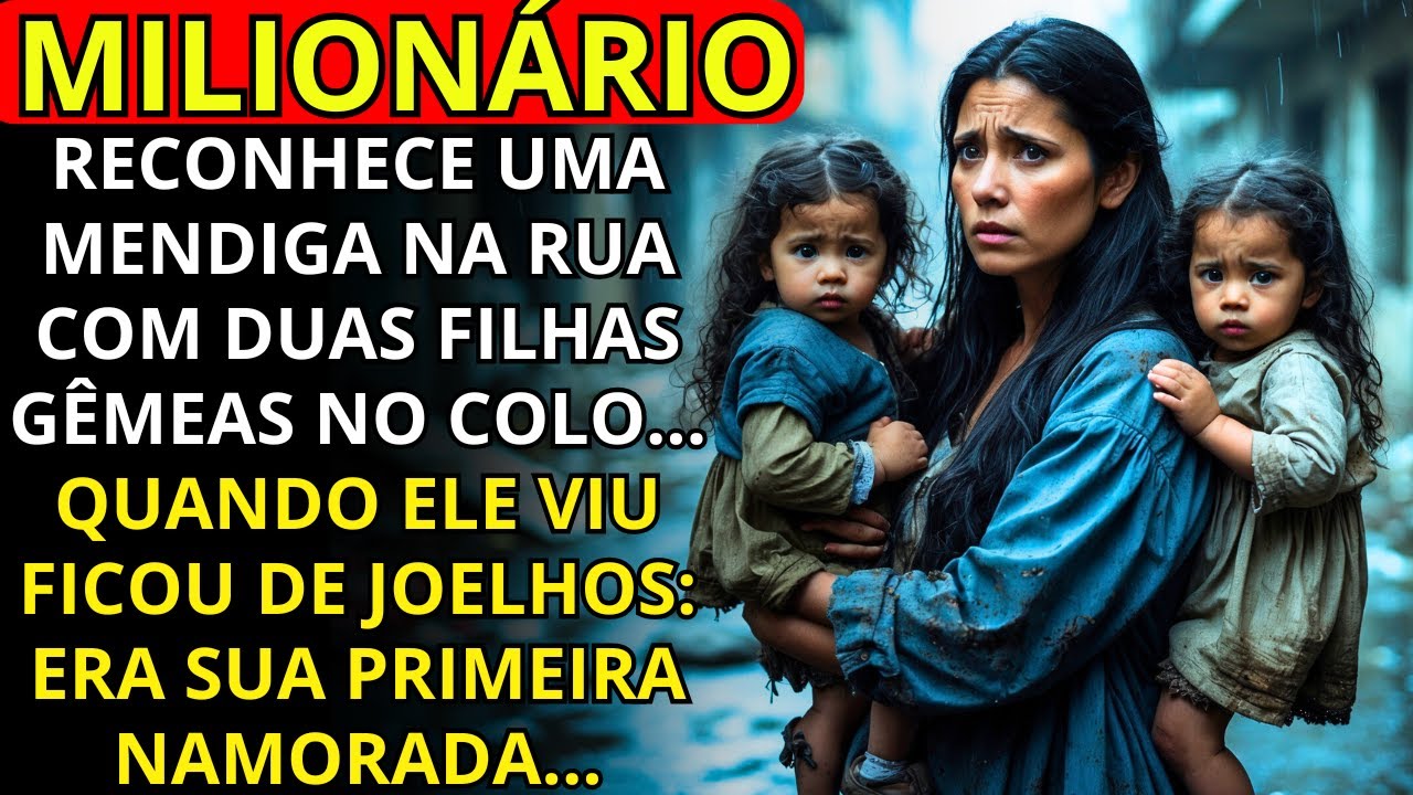 Milionário Reconhece MENDIGA Com GÊMEAS, Era Sua Primeira NAMORADA Passando Fome...