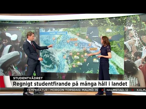 Blött studentfirande på många håll i landet - Nyheterna (TV4)