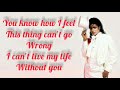 Michael Jackson I Just Can T Stop Loving You Lyrics