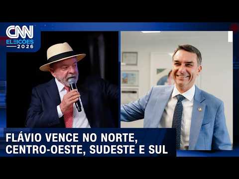 Flávio vence no Norte, Centro-Oeste, Sudeste e Sul; Lula, no Nordeste | CNN ELEIÇÕES