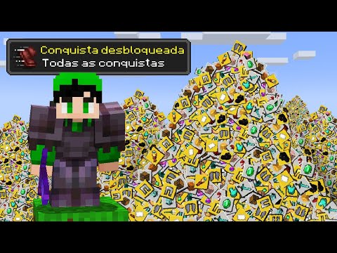PEGANDO TODAS AS CONQUISTAS DO MINECRAFT EM 24 HORAS!