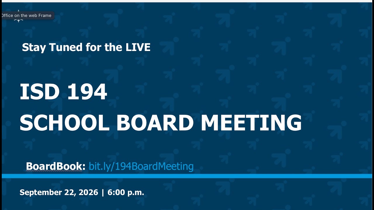 Board of Education Meeting - September 22, 2026