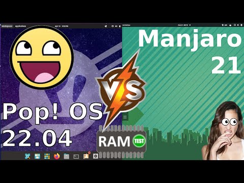 Pop! OS 22.04 vs Manjaro 21: RAM Usage