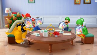 Super Mario Party - Candy Shakedown - Bowser vs Mario vs Luigi vs Yoshi