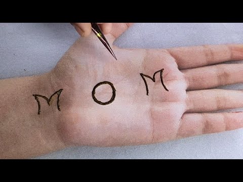 #Mom word Latest beautiful,Stylish and Easy Mehndi designs for front hand/#Simple henna designs 2019 Video