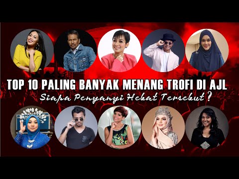 TOP 10 Penyanyi Paling Berjaya di pentas #AJL | Penyanyi Paling Banyak Menang Trofi AJL
