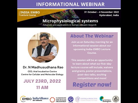 CPHMS Informational Webinar - India | EMBO Lecture Course