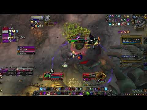 WoW 8.3 | Blood DK | The Underrot +18 (Fortified/Teeming/Quaking/Awakened)