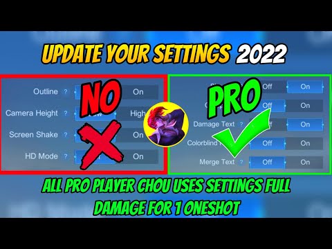 BEST SETTINGS CHOU 2022 FOR FULL ONESHOT DAMAGE!! | ALL PLAYER CHOU LIKE USERS MY SETTINGS - MLBB