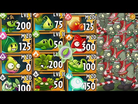 PvZ2 - How Many Plants 20 random plants vs 100 zombie  Noob - Pro - Hacker - God - Challenge!