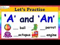Articles Worksheet I Use Of A And An I Articles For Kids I English Grammer Class 1 Articles