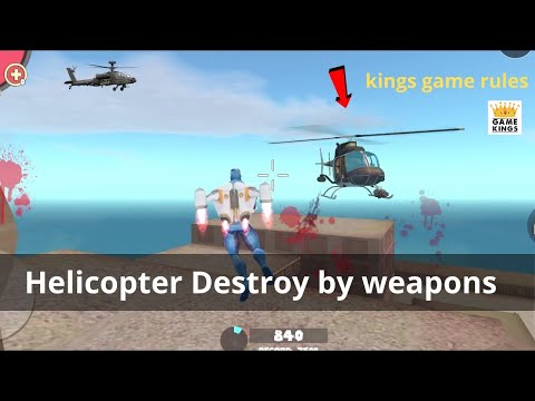 Rope hero: vice town use weapons mod (best weapons to destroy Helicopter)