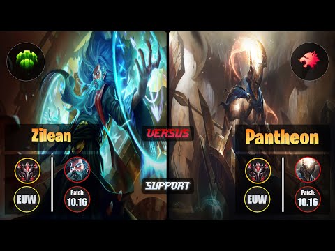 GrandMaster ZILEAN [Guardian] (Support) VS  PANTHEON - Grandmaster EUW Patch 10.16