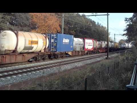 NMBS B-Log Combinant Shuttle Container Train at Blerick the NL 3.11.2015