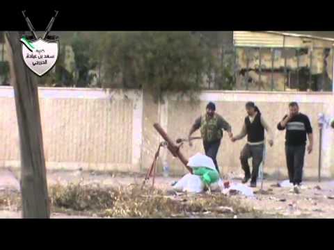 استهداف كتيبة سعد بن عبادة الخزرجي بقذائف الهاون مواقع قوات النظام في مدينة دمشق