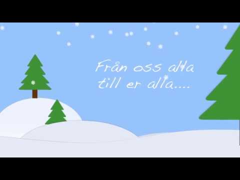 God Jul och Gott Nytt År önskar tomten och hans julenissar