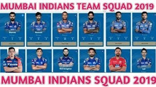 IPL 2019 Mumbai Indians Team Squad | Mumbai Indians Confirm And Final Squad