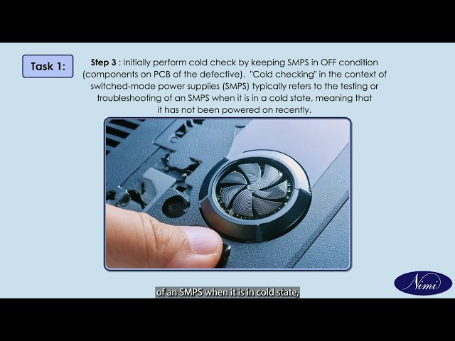 List the defect and Symptom in the faulty SMPS Part - 1