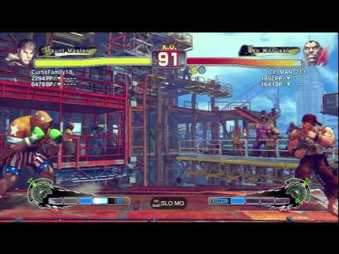 CurtisFamily18 (Ryu) Vs ICE_MAN_213 (Balrog) SSF4/AE Ranked Matches - PSN