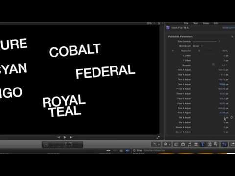 KineticText Tutorial for FCPX