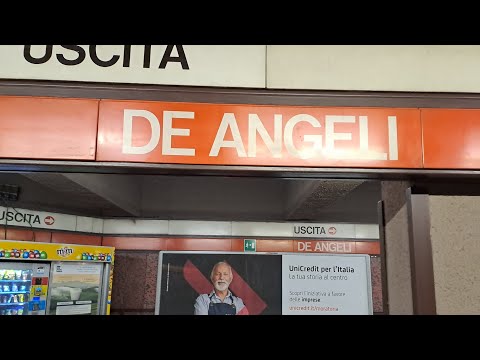 (Walkthrough) Stazione DE ANGELI (M1 Metro Milano)