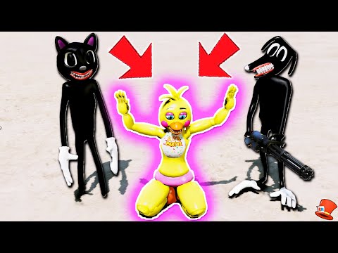 CARTOON CAT & DOG CAPTURES All the Animatronics! (GTA 5 Mods FNAF RedHatter)