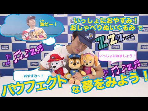 【パウ・パトロール】いっしょにおやすみ！おしゃべりぬいぐるみをしょうかい！抱っこしてパウフェクトな夢を見よう♪