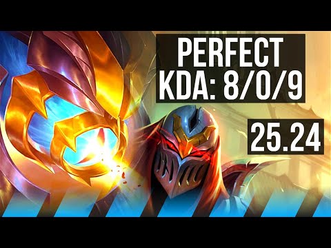 VEL'KOZ vs ZED (MID) | Perfect KDA: 8/0/9 | EUW Master | 25.24