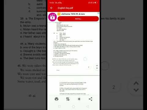 10th English Answer Key