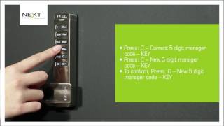 How to change the manager code on a Digilock SOLA lock Code Managed