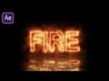 After Effects Tutorial Realistic Fire Text Animation Simple Fast Tutorial