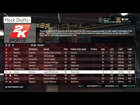 NBA 2K15 MyGM - Lakers Episode 1