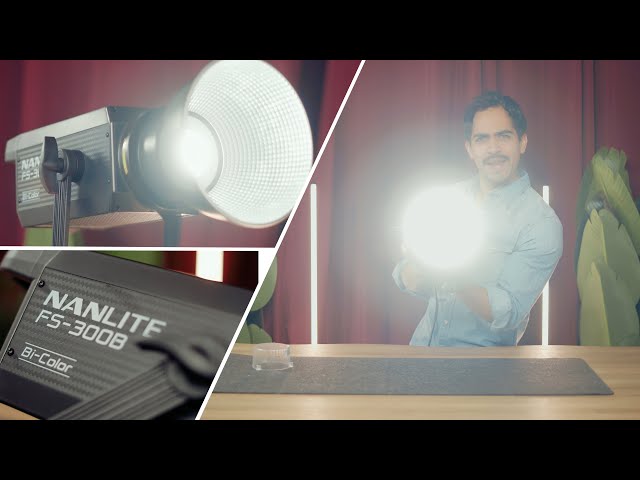 Vídeo relacionado con NANLITE FS-300B - Foco LED bicolor de 300 W, 2700 K-6500 K, CRI 96, control de aplicación, luz de video LED Bowens para fotografía, videografía, creación de contenido de YouTube/TikTok y transmisión