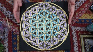 How To Paint Dot Mandalas Sacred Geometry Flower Of Life Stencil