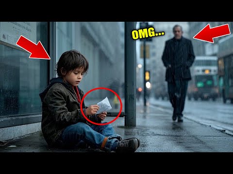 The Man found the child at the bus stop with a note and took him to his wife When he returned, he w